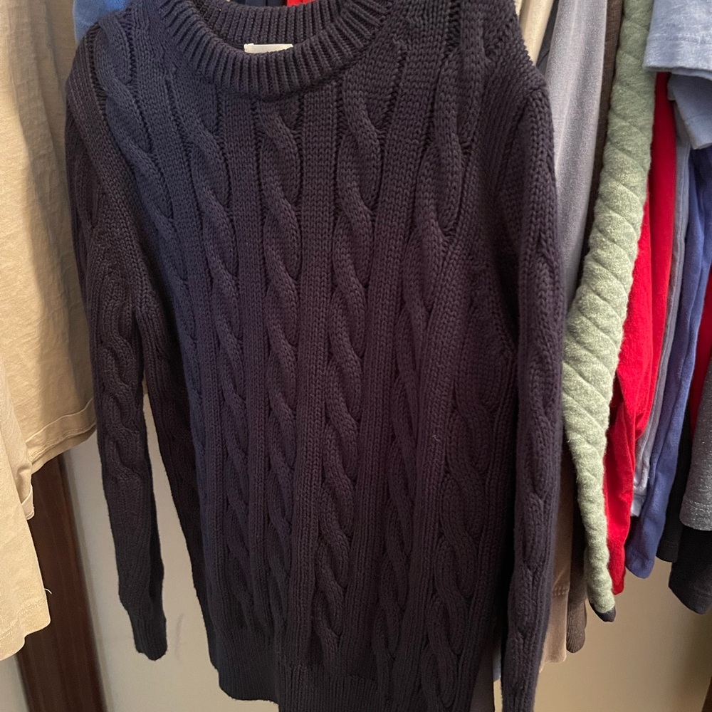 Crewcuts Men's Dark Blue Cable Knit Sweater